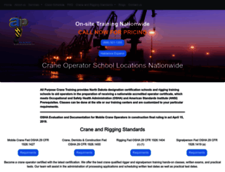 crane-certification-northdakota.com screenshot