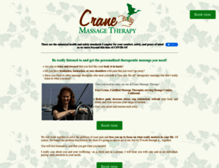 cranemassagetherapy.com screenshot