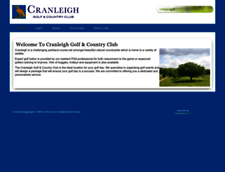 cranleigh.intelligentgolf.co.uk screenshot