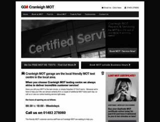 cranleighmot.co.uk screenshot