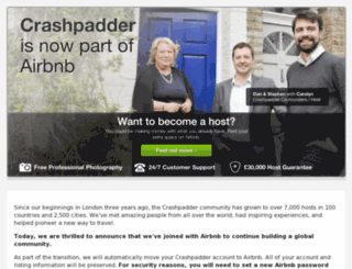 crashpadder.com screenshot