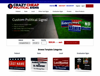crazycheappoliticalsigns.com screenshot