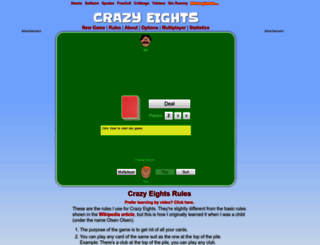 crazyeights-cardgame.com screenshot