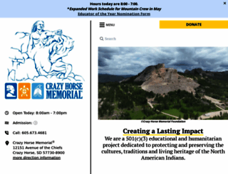 crazyhorsememorial.org screenshot