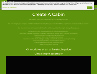 createacabin.co.uk screenshot