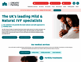 createfertility.co.uk screenshot