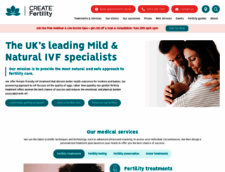 createfertility.co.uk screenshot