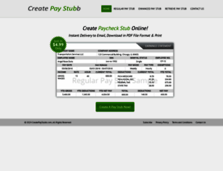 createpaystubb.com screenshot