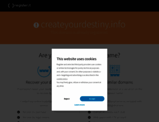 createyourdestiny.info screenshot