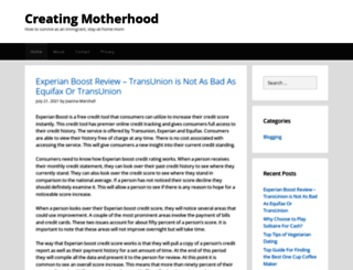 creatingmotherhood.com screenshot