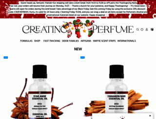 creatingperfume.com screenshot