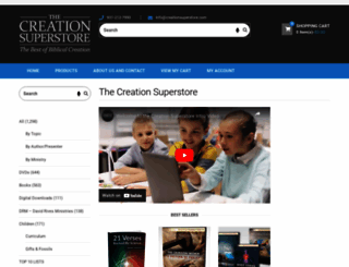 creationsuperstore.com screenshot