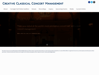 creativeconcertmanagement.com screenshot