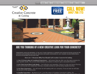 creativeconcreteandcutting.com.au screenshot
