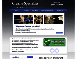 creativespecialties.net screenshot