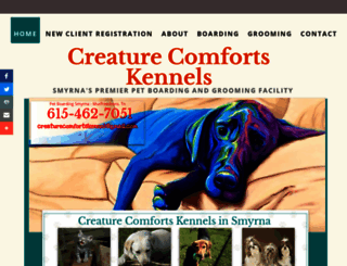 creaturecomfortskennels.co screenshot