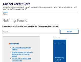 creditcardcancel.wordpress.com screenshot