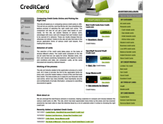 creditcardmenu.com screenshot