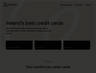creditcards.ie screenshot