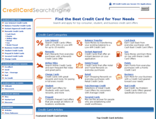 creditcardsearchengine.com screenshot