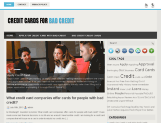 creditcardsforbad.com screenshot