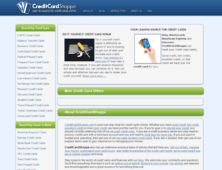 creditcardshoppe.com screenshot