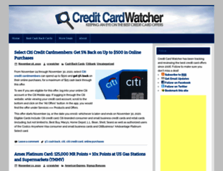 creditcardwatcher.com screenshot