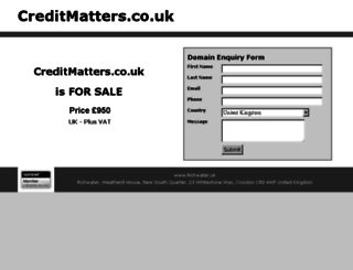 creditmatters.co.uk screenshot