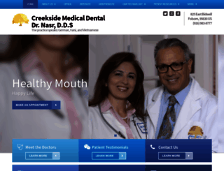 creeksidedentistry.com screenshot