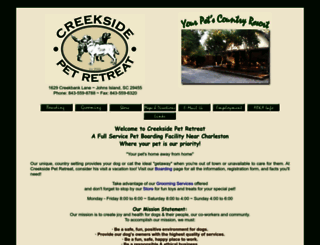 creeksidepetretreat.com screenshot