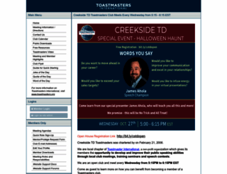 creeksidetd.toastmastersclubs.org screenshot