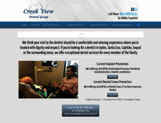 creekviewdentistry.com screenshot