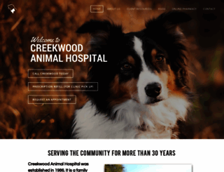 creekwoodanimalhospital.com screenshot