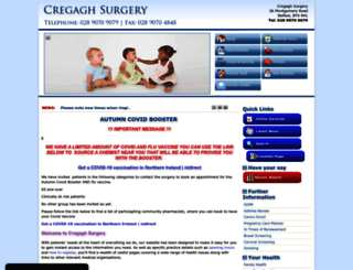 cregaghsurgery.co.uk screenshot