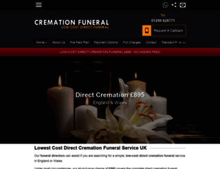 cremationfuneral.co.uk screenshot