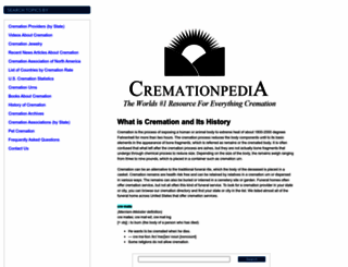 cremationpedia.org screenshot
