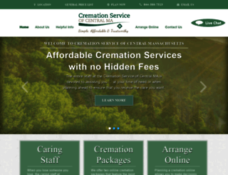 cremationserviceofcentralma.com screenshot