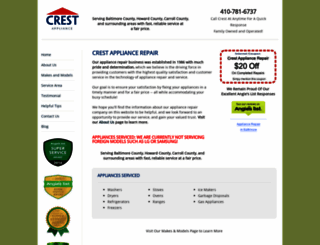 crestappliance.com screenshot