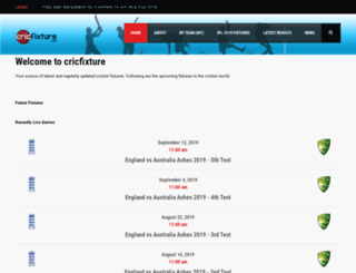cricfixture.com screenshot