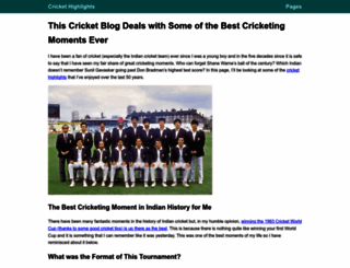 cricket-highlights.org screenshot