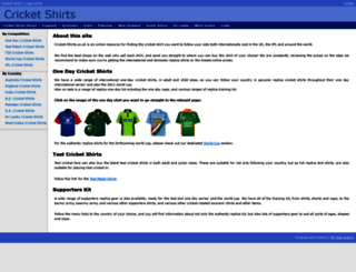 cricket-shirts.co.uk screenshot