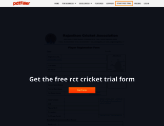cricket-team-registration-form.pdffiller.com screenshot