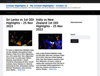 cricket12.com screenshot