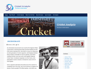 cricketanalytix.com screenshot
