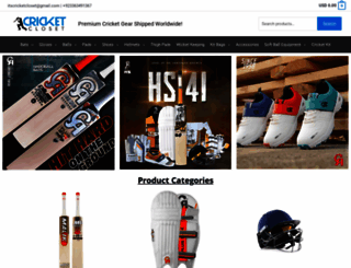 cricketcloset.com screenshot