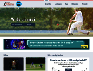 cricketforbundet.no screenshot