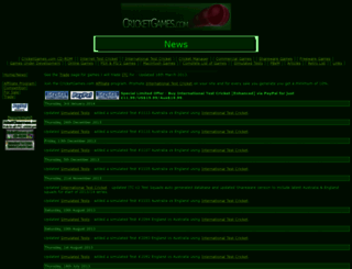 cricketgames.com screenshot
