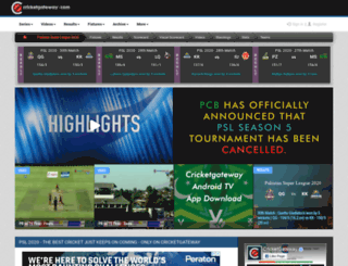 cricketgateway.com screenshot