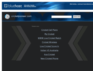 cricketpioneer.com screenshot
