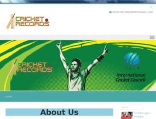 cricketrecords.com screenshot